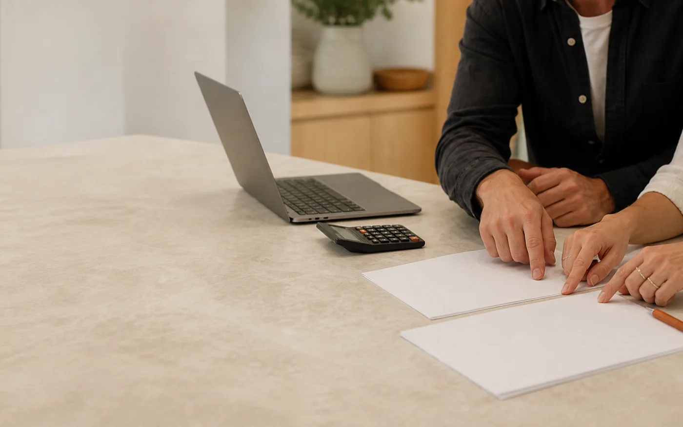 Homeowners working through their household finances